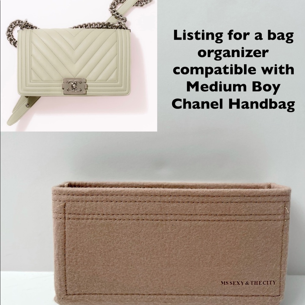 Bag organizer compatible for Medium Boy Chanel handbag